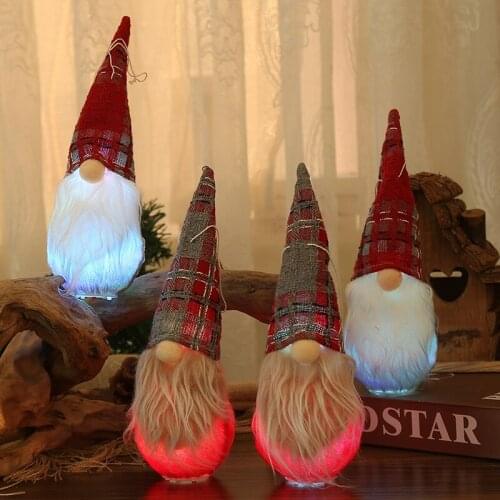 Christmas Lighted Pendant Forester Doll Christmas Tree Decoration Pendant Night Light Illumination Festive Home Decoration
