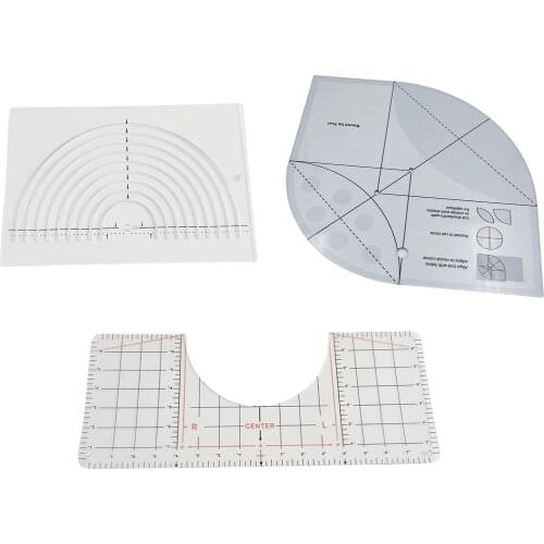 Quilting Templates Rulers, Acrylic T-shirt Ruler Guide Alignment Tool for Vinyl Placement Sublimation for Clothes Fabric Sewing