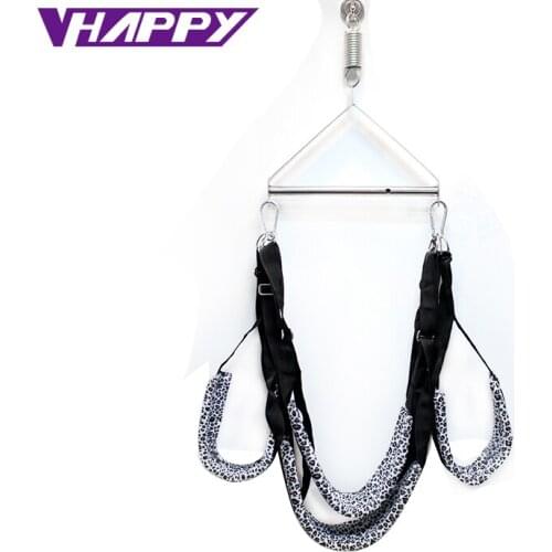 SM Nylon Sponge Leopard Door Swing Chairs Without Tripod adult Toy new Bondage Sex Swing Sling Tool Sexual Furniture VP-A002003A