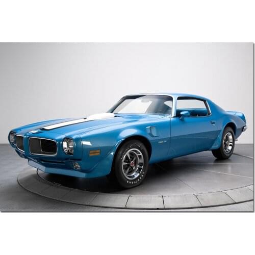 Modern Canvas Painting 1970 Pontiac Firebird Classic Car Photo Wall Art Posters and Prints Wall Picture for Home Decor