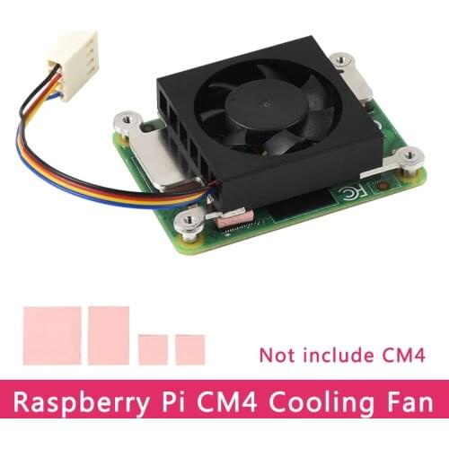 CM4 Dedicated Cooling Fan for Raspberry Pi Compute Module 4 with Thermal Tapes Heatsinks Metal Frame for Pi CM4