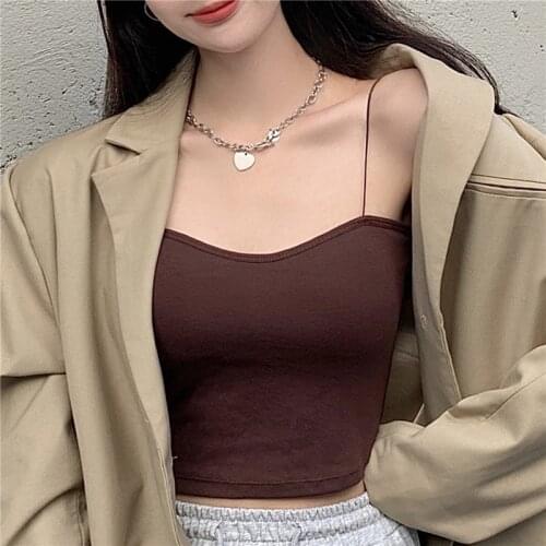 Black Halter Crop Tops Women Summer Camis Tank Backless Camisole Fashion Sexy Casual Tube Top Female Sleeveless Cropped Vest