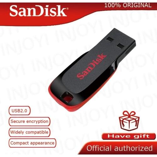 Original Sandisk PenDrive CZ50 8GB 16GB 32GB 64GB 128GB USB Flash Drive Encryption Mini Car Memory Stick USB Stick Pen Drives