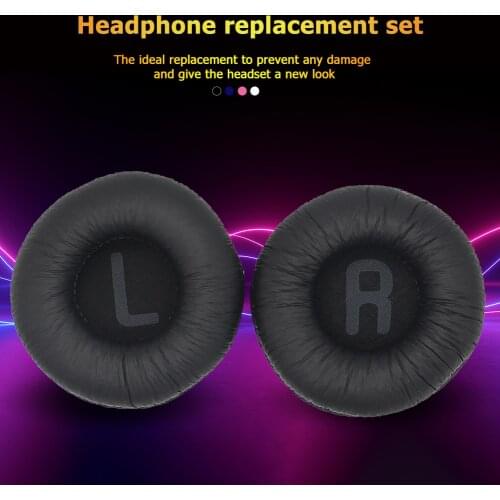 1Pair Foam Ear Cushions Earphone Supplies Protein Leather Portable Entertainment for JBL Tune 500BT 600BTNC Headphones