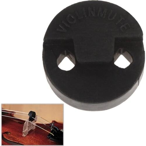 1pcs Acoustic Round Black Rubber Violin Mute Fiddle Silencer Violin Accessories Rubber Violin Mute Stringed Instruments