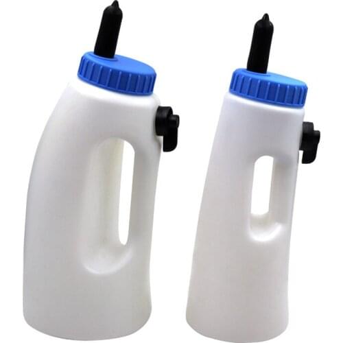 1Pcs Calf Lamb Milk Feeder Bottle 2L/4L with Handle Screw Set Milking Feeding Replacement Calf Milk Feeder Bottle with Nipple