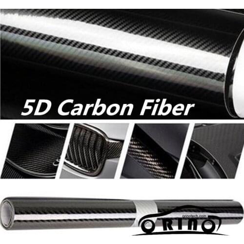 10/20/30/40/50X152CM 5D Shiny Gloss Glossy Carbon Fiber Film Wrap Vinyl Decal Motorcycle Car Auto Sticker Sheet Air Release