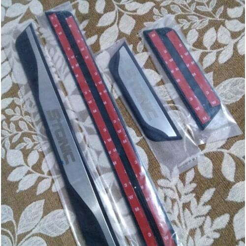 Car Sticker Accessories For Kia Stonic Door Sill Strip Cover Plates Stainless Steel Protectors Guards Auto Styling 2017 2019
