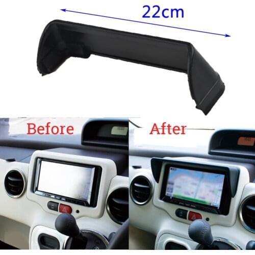Auto Universal 22cm Anti-Glare Car Dash Radio Sun Shade Cap GPS Navigation Hood Cover Auto Interior Parts Fascias