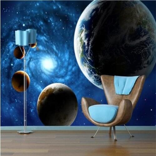 Beibehang Custom wallpaper KTV bar ceiling wall paper universe Star TV backdrop bedroom living room modern painting wall paper