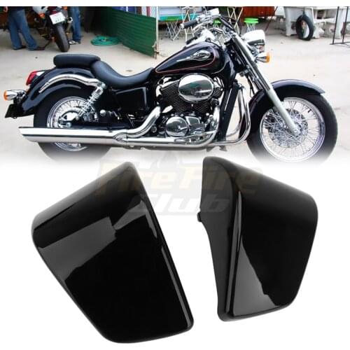 Motorcycle Black Left Right ABS Battery Side Fairing Cover Guard For Honda Shadow ACE VT400 VT750 VT 400 750 1997-2003