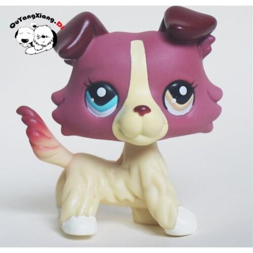 CWG091 Pet Shop Animal Red brown shepherd dog doll action Figure