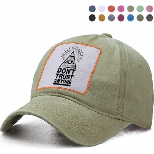 Demon Eye Of Horus Don't Trust Anyone Baseball Cap Dad Trucker Hat Women Ponytail Berets Bone Caps Casquette Snapback Gorras