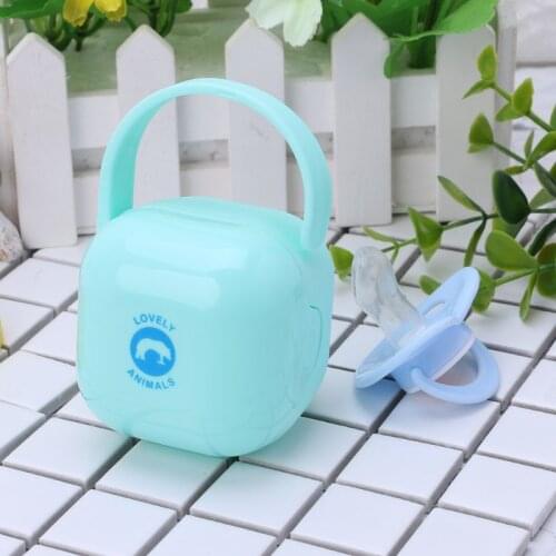 Baby Pacifier Box Storage Case Handle Newborn Soother Container Portable Clean Travel Holder Kids Children Dust Proof T3LA