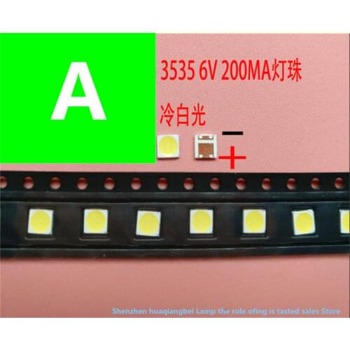 2000piece/lot FOR LED LCD TV backlight cold white lamp bead leds replace LG 3535 6V for 32-65 inch LED TV Repair LG32LB