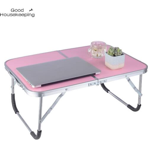 Laptop Double Folding Computer Table Folding Computer Desk PC Laptop Table Writing Workstation Home Office Furniture