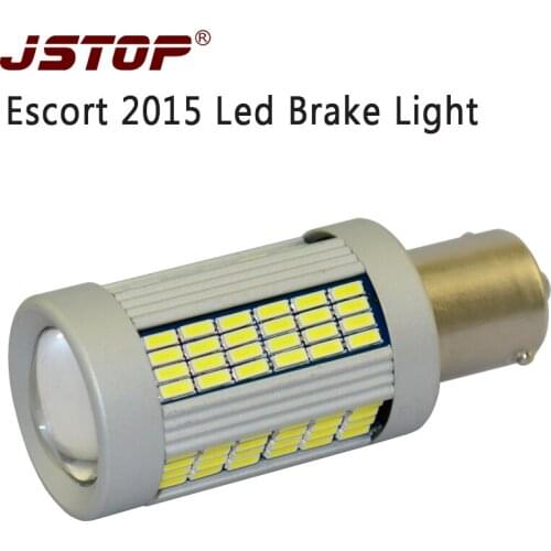 JSTOP Led car Brake Lights P21W 1156 12-24VAC 4014smd BA15S car lamp canbus no errors 25w car light 1000LM white led brake bulbs