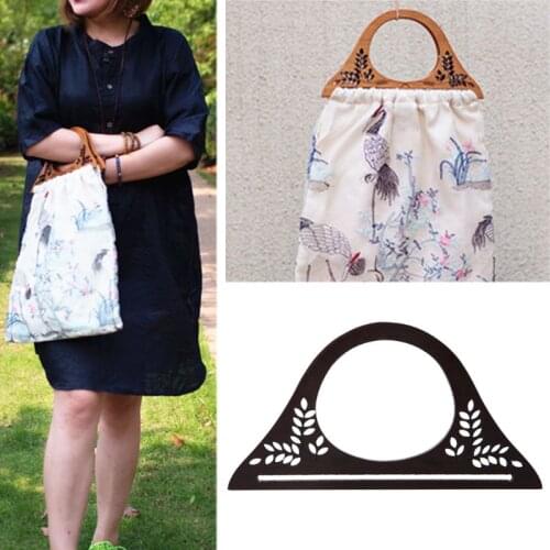 Square Round Wood Metal Frame Kiss Clasp For Handle Bag Purse Accessories DIY