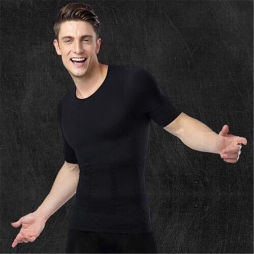 Mens T-Shirt Corset Creams Weir Body Weight Loss Health Care Compression Abdominal Fat Vest Mens Tight Top Shapes Combustion