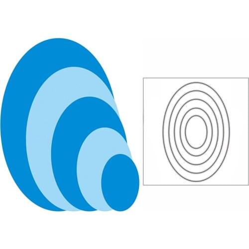 New Standard Nesting Ovals Craft Embossing Mold 2021 Metal Cutting Dies for DIY Decor Scrapbooking Album Card Making No Stamps