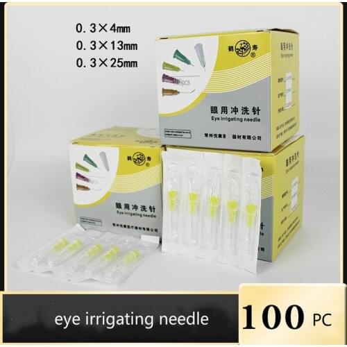 100 pcs Eye rinse needle 30g 4mm 13mm 25mm disposable small irrigating needle Laboratory medical teaching supplies