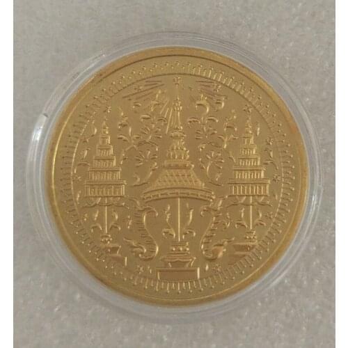 Buddhism 30mm Metal Coin Plated Commemorative Coin Badge medal for collection Arts Gifts Souvenir