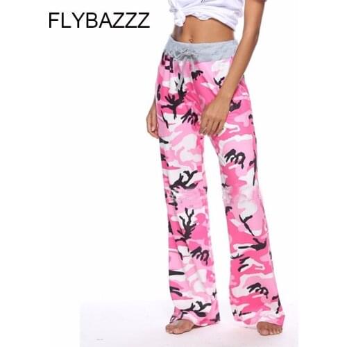 Sexy Camouflage Print Yoga Pants Slim Jeggings Women Loose Comfortable Sport Fitness Workout Yoga Legging Running Wide Leg Pants