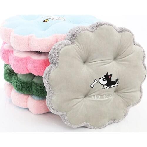 Round Seat Cushion Cat Rabbit Dog Home Decoration Chair Car Thick Plush Back Pillow Soft Comfortable Birthday Girl Gift 45CM