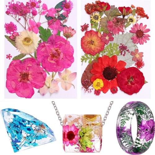Natural Dried Flower Dry Plants Real Flowers Aromatherapy Candle Epoxy Resin Necklace Jewelry DIY Making Craft Accessories