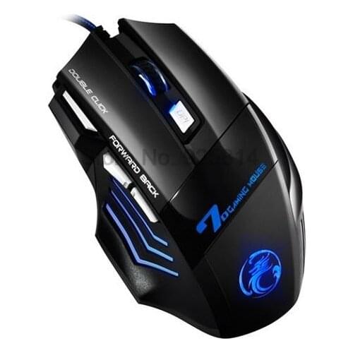 By dhl or ems 200pcs Wired Gaming Mouse X7 7 Key Optical 7 Button 5500 DPI LED Optical USB Gamer Computer Mouse