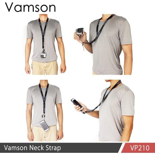 Vamson Neck Strap Lanyard Sling for Go pro Hero 6 5 5s 4 4s 3+ with Quick-released Buckle For yi 4K For Sonly Sports Camera