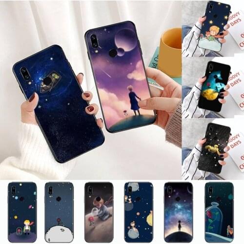 Silicone Black Cover Lovely little prince Phone Case For Xiaomi mi Redmi note 7 8t 9 9t 9s 8 10 10t 11 pro lite K20 max 3