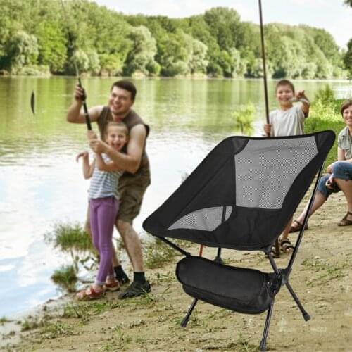 Folding Camping Chair Seat Outdoor Fishing Stool Chair Portable Compact for Outdoor Camping Travel Beach Picnic BBQ
