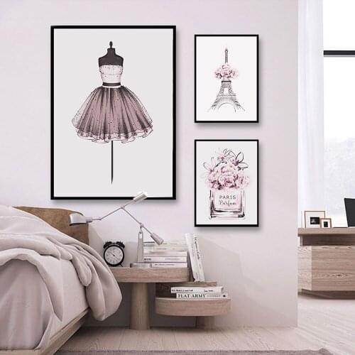 Modern Fashion Art Print Posters Wall Art Canvas Painting High Tower Paris Parfum Mannequin Picture Fors Bedroom Home Decor