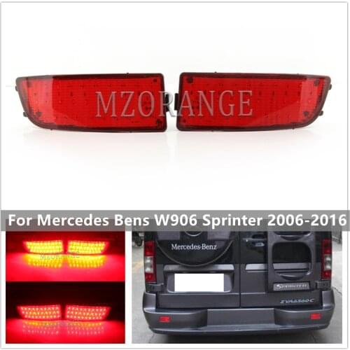 2 Pcs Car Rear Brake Lights Bumper Lamp For Mercedes Bens W906 Sprinter 2006-2016 Warning Lamp Tail Light