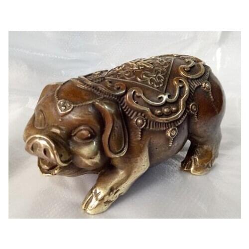 The present of the bronze coffee wild animal statues in ancient China