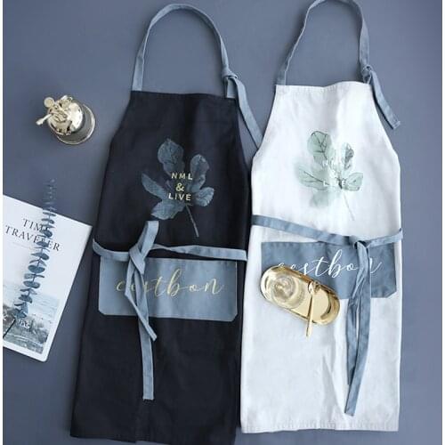 Home Kitchen Waterproof And Oil-proof Apron Fashion Tea Restaurant Catering Shop Overalls Apron For Women Delantal Avental Bib