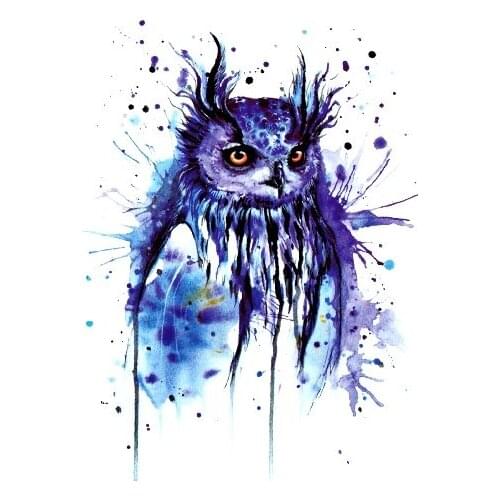 Waterproof Temporary Tattoo Sticker on arm big size owl tattoo 21*15cm tatto stickers flash tatoo fake tattoos for men women