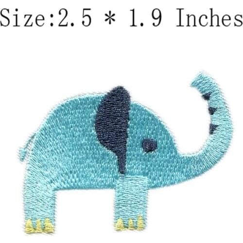Small Elephant 2.5"wide embroidery for ribbon embroidery/travel/cross stitch