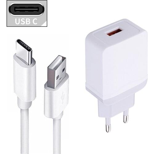 TECNO Spark 5 Realme C1 XT OnePlus 3 Phone Charger 5V 2A Wall adapter Type C USB Micro Charge Cable For Xiaomi Poco X3 Redmi 6A