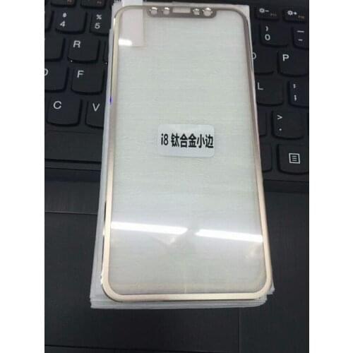 10pcs/lot Screen Protector For iPhone X, 2.5D Curved Edge Full Cover Film Alloy Metal Frame Tempered Glass for Apple iPhoneX