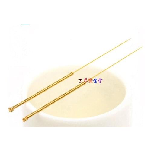 20 pcs Genuine golden surface acupuncture needles gold-plated acupuncture needles reusable