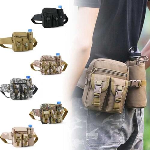 2019 Quality Men Outdoor Military Tactical Waist Backpack Waterproof Nylon Unisex Camping Hiking Pouch Kettle Bag Waist Package