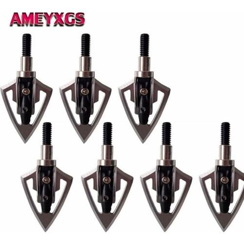 6/12Pcs 100 Grain Archery Fixed Blades Broadheads Sharp Arrowheads Arrow Point Tips Arrow Outdoor Hunting Shooting Accessories