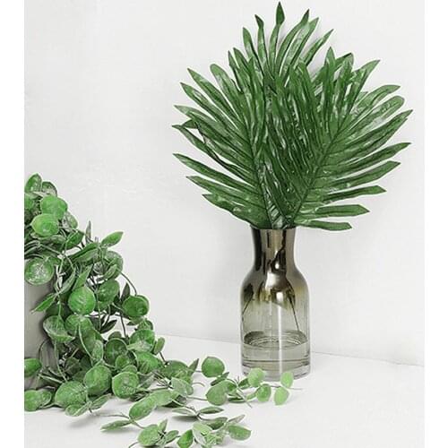 6Pcs Cloth Artificial Palm Leaves Vivid Tropical Plant Beach Home Office Party Decoration Photography Decorative
