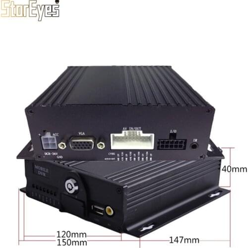 AHD 1080P 4 Channels H.264 Daul SD Card Mobile DVR for Trailer Truck Taxi School Bus