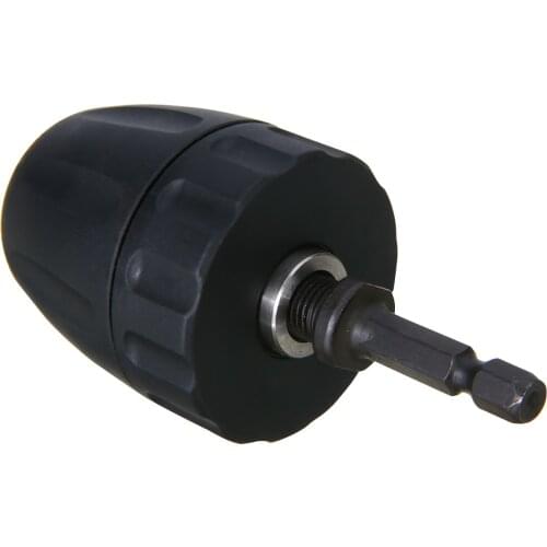 Keyless Chuck Driver Hex Shank Screwdriver to Drill Converter 1/4'' HEX to 3/8'' Drill Bit Accessories