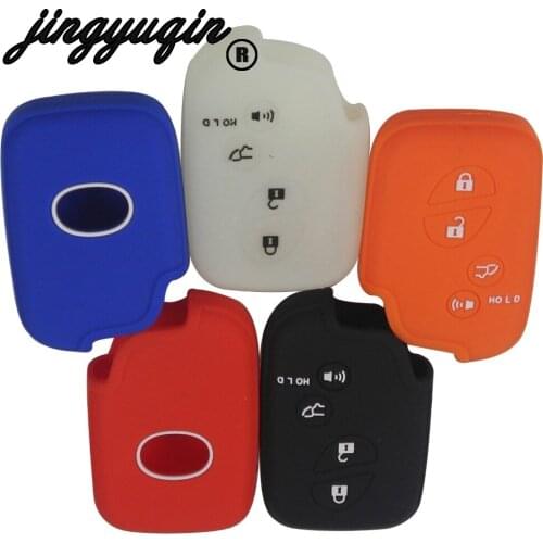Jingyuqin 4 Buttons Silicone Car Key Shell Case Luminous Selection FOB For Lexus IS250 ES240 ES350 RX270 RX350 RX300