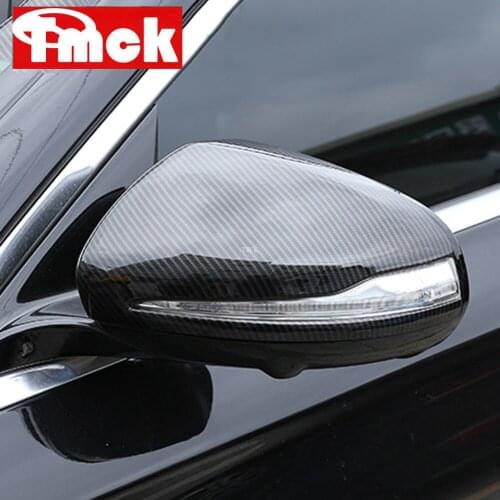 ABS Carbon Fiber For Mercedes Benz C E S CLC Class W205 W213 W222 X253 Car Side RearView Mirror Cover Caps Trim Sticker For LHD