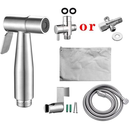 G1/2 304 Stainless Steel Handheld Toilet Bidet Sprayer Shower Set For Bathroom Hand Sprayer Shower Head Self Cleaning